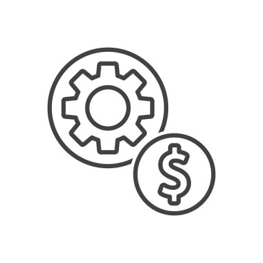 Para Yönetimi simgesi - Ayarları simgesi olan dolar