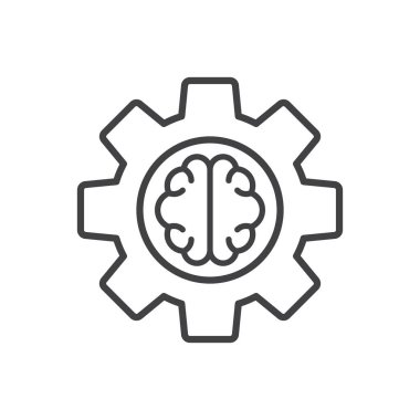 Beyin Gear Simgesi İşaret Sembolü