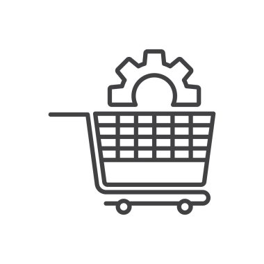 Çevrimiçi Alışveriş Ayarlama Simgesi - Vites Simgesi ile Araç