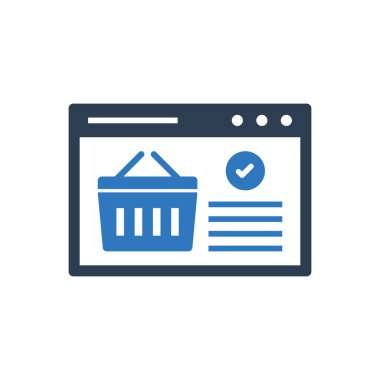 Çevrimiçi Alışveriş Simgesi - Sepet İşareti Sembolü