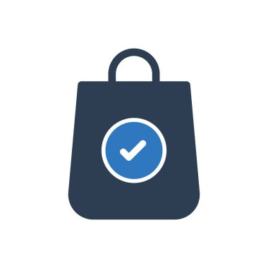 Alışveriş Tamamlandı Simge işareti vektörü 