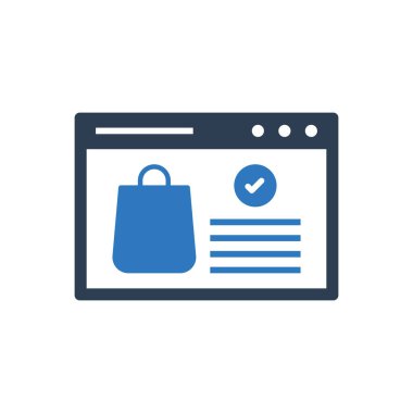 Çevrimiçi Alışveriş Simgesi İşaret Vektörü 