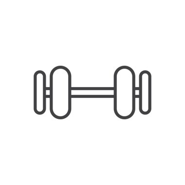 Dumbbell Simgesi, Spor Malzemeleri Simgesi İşaret Vektörü 