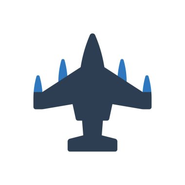 Askeri uçak simgesi - Jet savaş ikonu