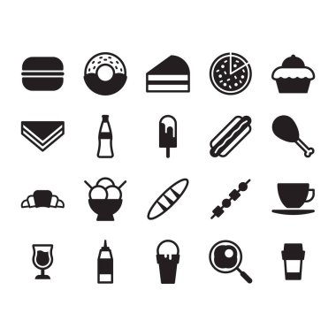 fast food simgesi seti