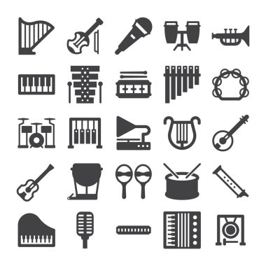 Müzik Aygıtı simgeleri işaret simgesi belirledi