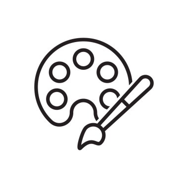 Palet Simgesi İşaret Simgesi Boyanıyor