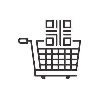 Qr Kod Simgesi olan Alışveriş Aracı