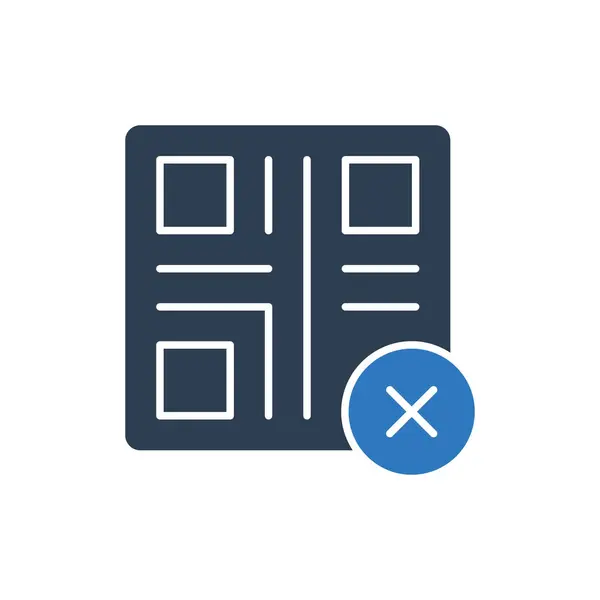 Qr Kod Simgesi İmza Sembolünü İptal Et