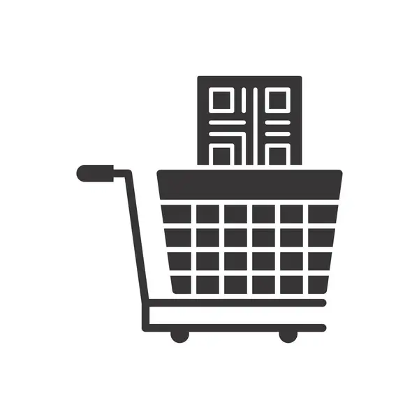 Qr Kod Simgesi İşaretli Alışveriş Aracı