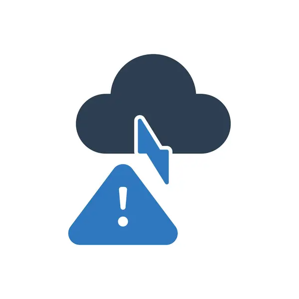 Bulut Fırtınası Uyarı Simgesi Sembolü