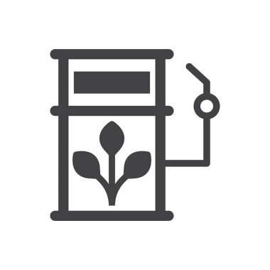 Yeşil yakıt ikonu - Çevre yeşili benzin ikonu