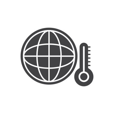 Dünya sıcaklığı simgesi - küresel ısınma simgesi