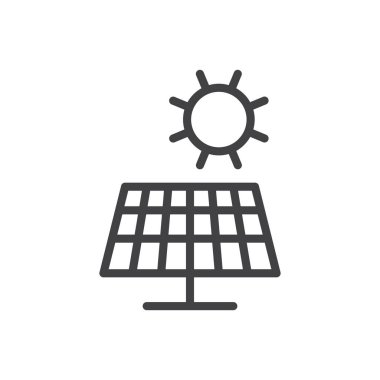 Güneş Paneli simgesi - Güneş Gücü Simgesi Sembolü