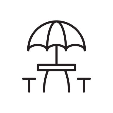 Tablo Şemsiyesi Simgesi Sembolü