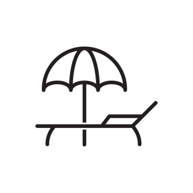 Plaj Sandalyesi Simgesi Sembolü