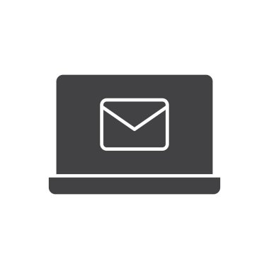 Laptop İmzalama Sembollü E- posta İletisi Simgesi