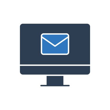 Bilgisayar İmza Sembollü E- posta İletisi Simgesi