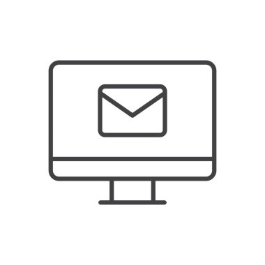 Bilgisayar İmza Sembollü E- posta İletisi Simgesi