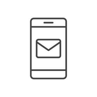 Mobil İmza Sembollü E- posta İletisi Simgesi