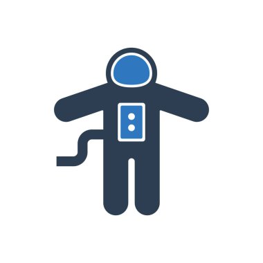 Uzay Giysisi Simgesi - Astronomi Simgesi Sembol Vektörü