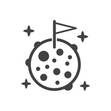 Gezegen Görev Simgesi Sembol Vektörü