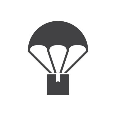 Paket Teslimatı Paraşüt Simgesi İmza Sembolü