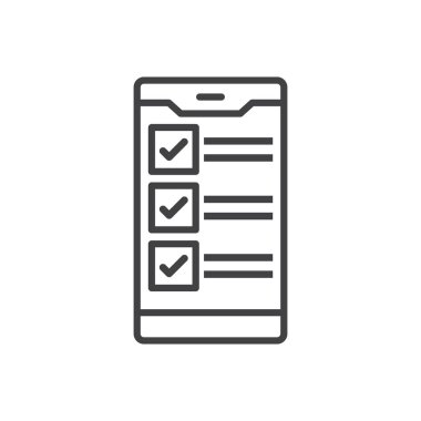 Mobil Kontrol Listesi Simgesi İmzalama Sembolü