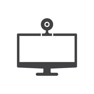 Web Cam Bilgisayar Simgesi Sembol Vektörü