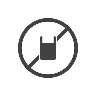 Plastik Torba Simgesi İmza Sembol Vektörü Yok