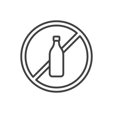 Plastik Şişe Simgesi İmza Sembol Vektörü Yok