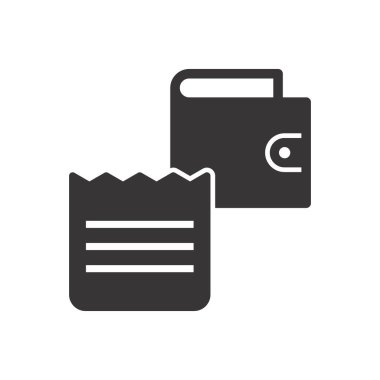 Cüzdan Simgesi İmza Sembol Vektörü