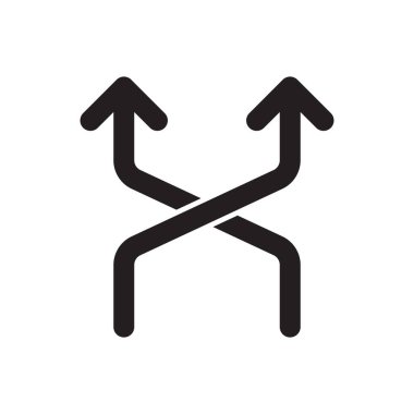 Okları Karıştır Simge İmzalama Sembol Vektörü 