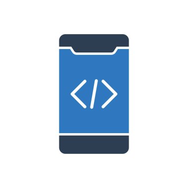 Kodlama simgesi programlanıyor - Mobil Simge