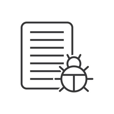 Virüs Bulaştırılmış Belge Simgesi - Virüs Simgesi Simgesi