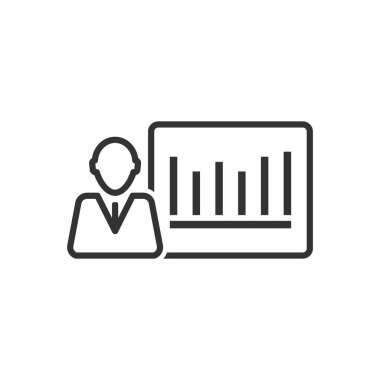 İş grafiği rapor simgesi - grafik simgesi simgesi