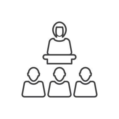 iş konferansı ders simgesi - Seyirci sunum simgesi