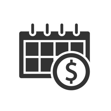 Takvim ödeme günü simgesi, ödeme maaş günü simgesi