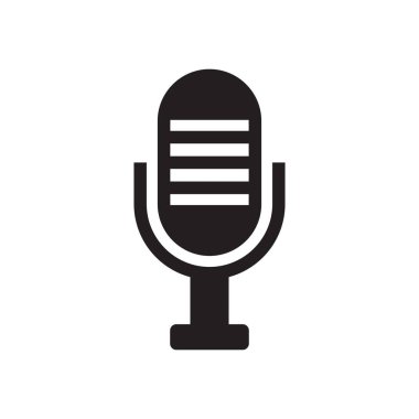 Mikrofon simgesi işareti vektörü