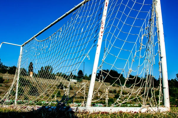 Eski Futbol Stadyumu Harabeye Döndü — Stok fotoğraf