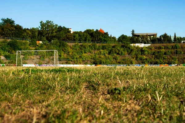 Stary Stadion Piłkarski Ruinach — Zdjęcie stockowe