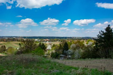 panorama overlooking the countryside and the sky
