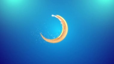 eid or Ramadan Kareem background or eid mubarak background. moon with lantern