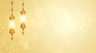 eid or Ramadan Kareem background or eid mubarak background. moon with lantern