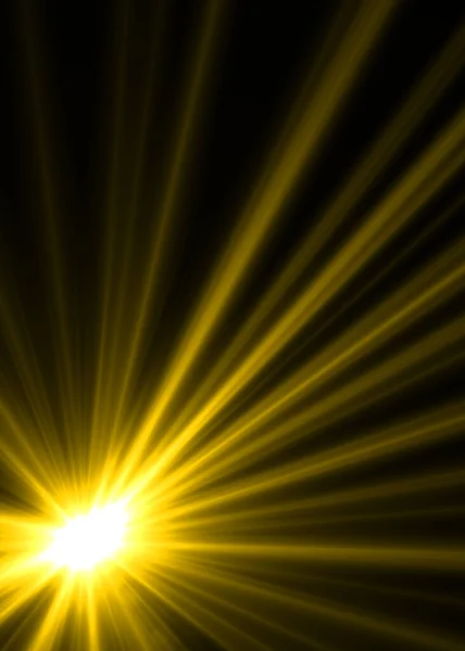 Φακός Φωτοβολίδα Φως Μαύρο Φόντο Φακός Φωτοβολίδα Λάμψη Φως Επίδραση — Φωτογραφία Αρχείου