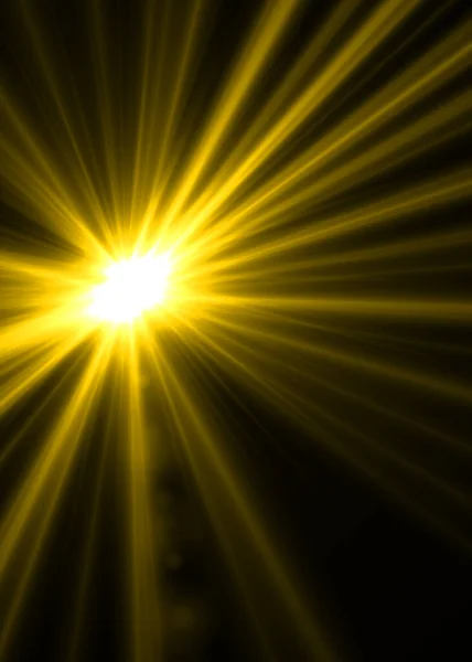 Φακός Φωτοβολίδα Φως Μαύρο Φόντο Φακός Φωτοβολίδα Λάμψη Φως Επίδραση — Φωτογραφία Αρχείου