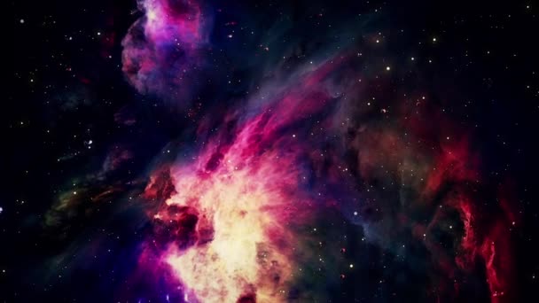 Galaxia Nebulosa Fondo Espacio Abstracto Universo Infinito Con Estrellas Galaxias — Vídeos de Stock