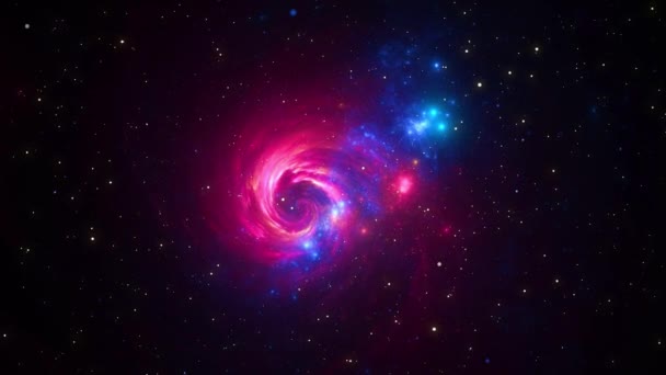 Galaxie Und Nebel Abstrakter Weltraum Hintergrund Endloses Universum Mit Sternen — Stockvideo