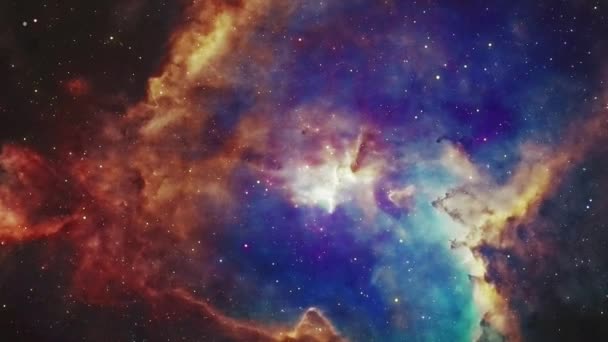 Galassia Nebulosa Sfondo Astratto Dello Spazio Universo Infinito Con Stelle — Video Stock