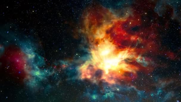 银河和星云 摘要空间背景 外太空有恒星和星系的无限宇宙 宇宙艺术 运动设计 — 图库视频影像